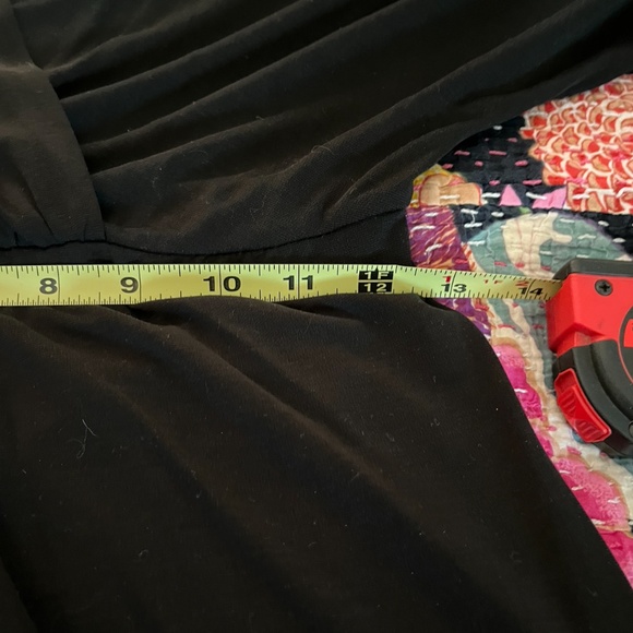 ASTR The Label Black Faux Wrap Dress w Kimono Sleeve - Picture 6 of 7